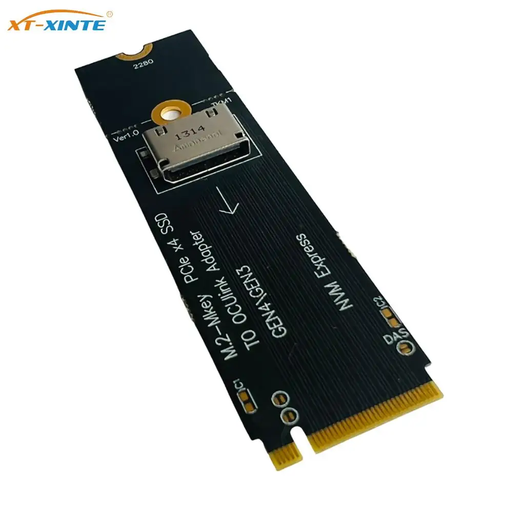 

M.2-M key PCIe x4 SSD to U.2 OCUlink SFF-8612 Adapter Card Gen4/Gen3 for 2.5 inch NVME U.2(SFF 8639)SSD PCI-E NGFF Riser Card