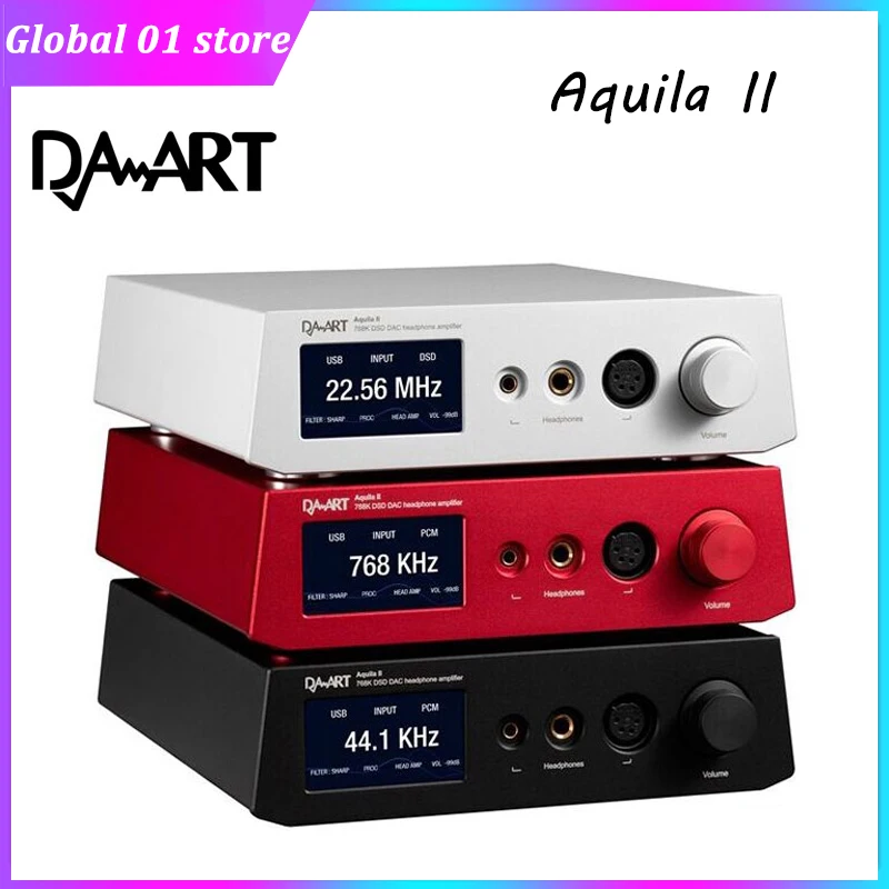 

DAART Yulong Aquila II ESS9038PRO Balanced DAC HiFi Audio 768KHz DSD512 Decoder Decoding Preamp Headphone Amplifier All in One