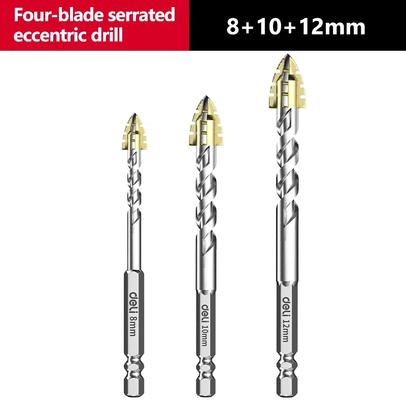 

Набор Сверл Overlord Four-Blade Для Резки Стекла И Керамической Плитки, 5-12 Мм, Для Камня И Кирпичной Кладки, 3/5 Штук