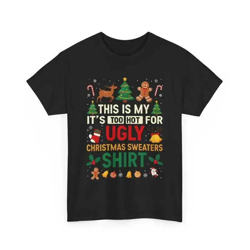 Фото Забавная рождественская футболка Ugly Sweater Replacement Holiday Party №1