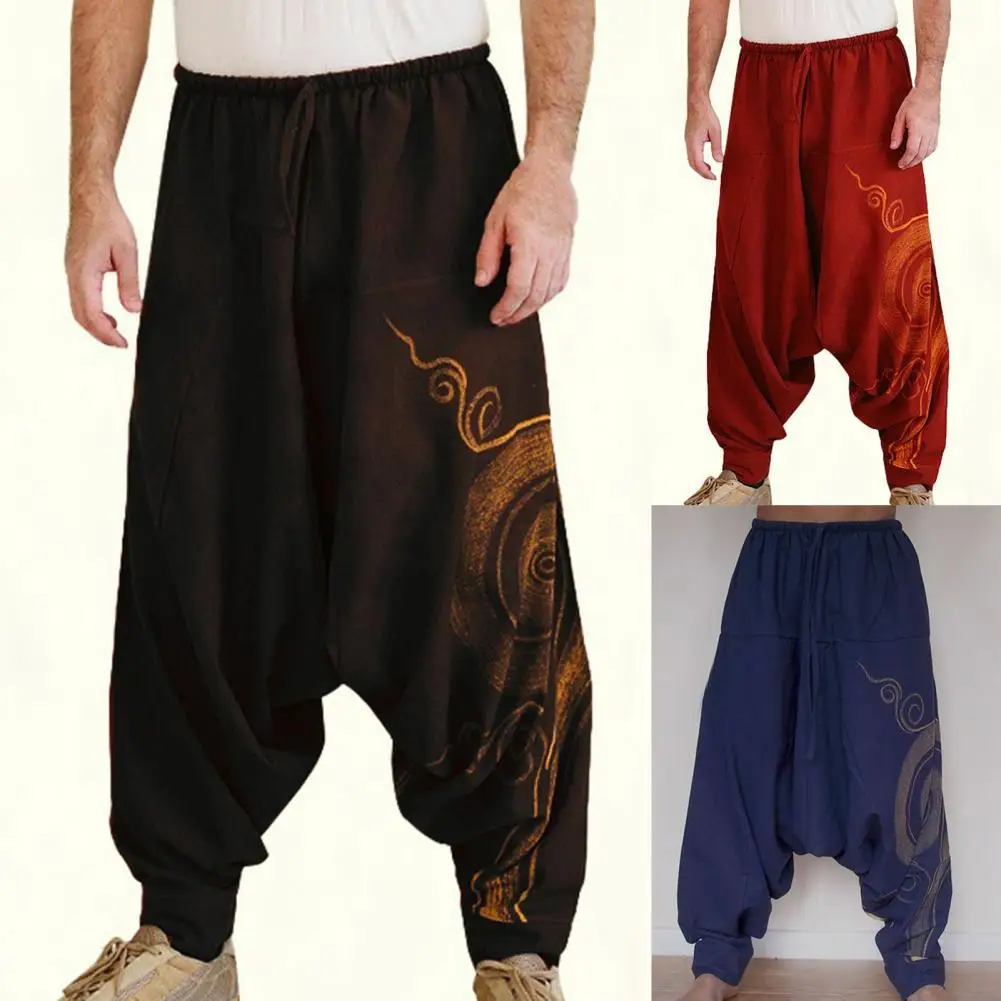 

Trousers Ethnic Oversized Creative Wear Resistant Spring Men Yoga Pants Harem Pants for Outdoor