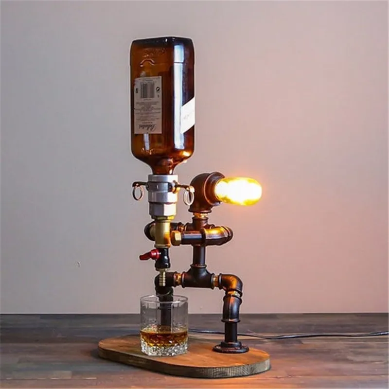 

Steampunk Fireman Alcohol Whisky Dispenser Resin Ornaments Handicraft Decoration Drinker Water Dispenser Faucet Home Decor декор