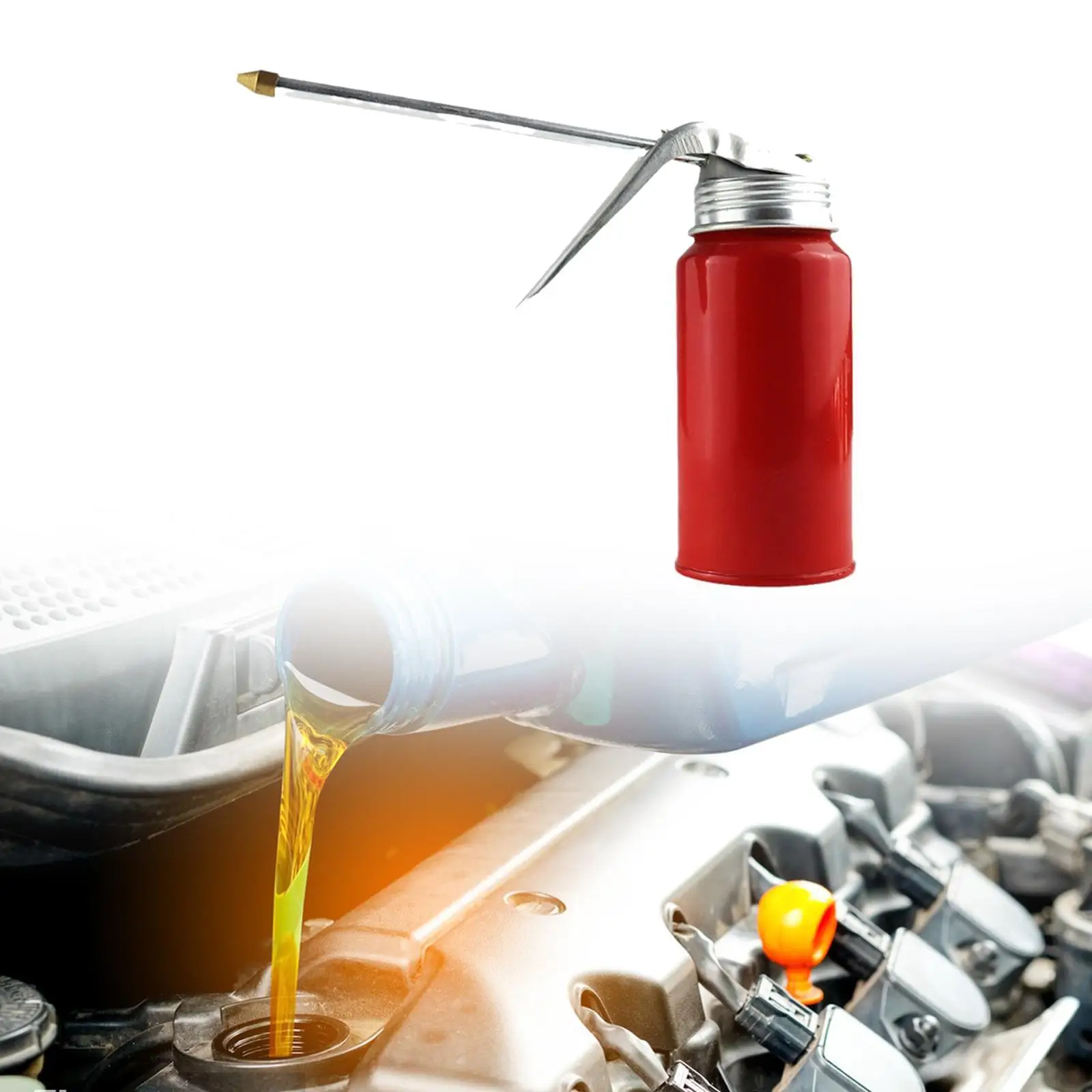 Металлическая смазочная банка с носиком