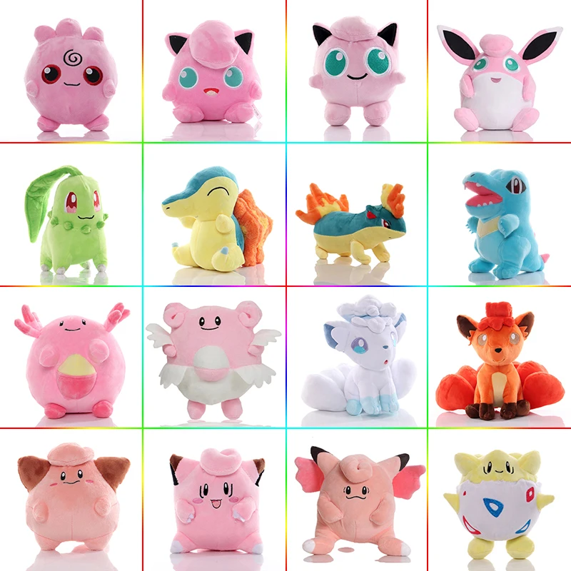 Фото 20 см Pokemon Chikorita Clefairy Jigglypuff Пикачу плюшевая игрушка милая аниме Pichu Cleffa Cyndaquil Igglybuff Blissey Totodile кукла №1