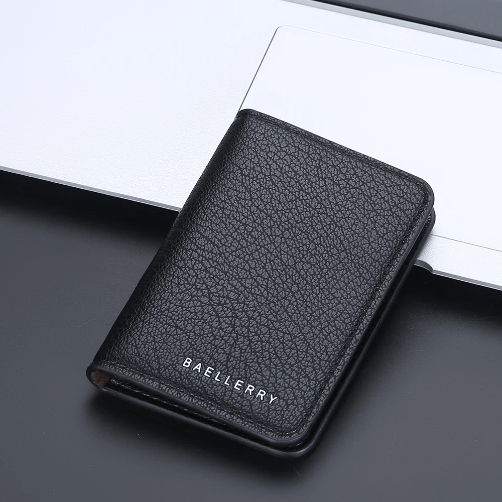 

2023 Slim Folding Wallet Men Soft Leather Card Wallet Mini Credit Card Holders Wallet Thin Card Purse Small Bags for Women Gift