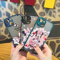 pink mickey mouse disney for apple iphone 13 12 11 mini xs xr x pro max 8 7 p 6 plus frosted translucent soft tpu phone case