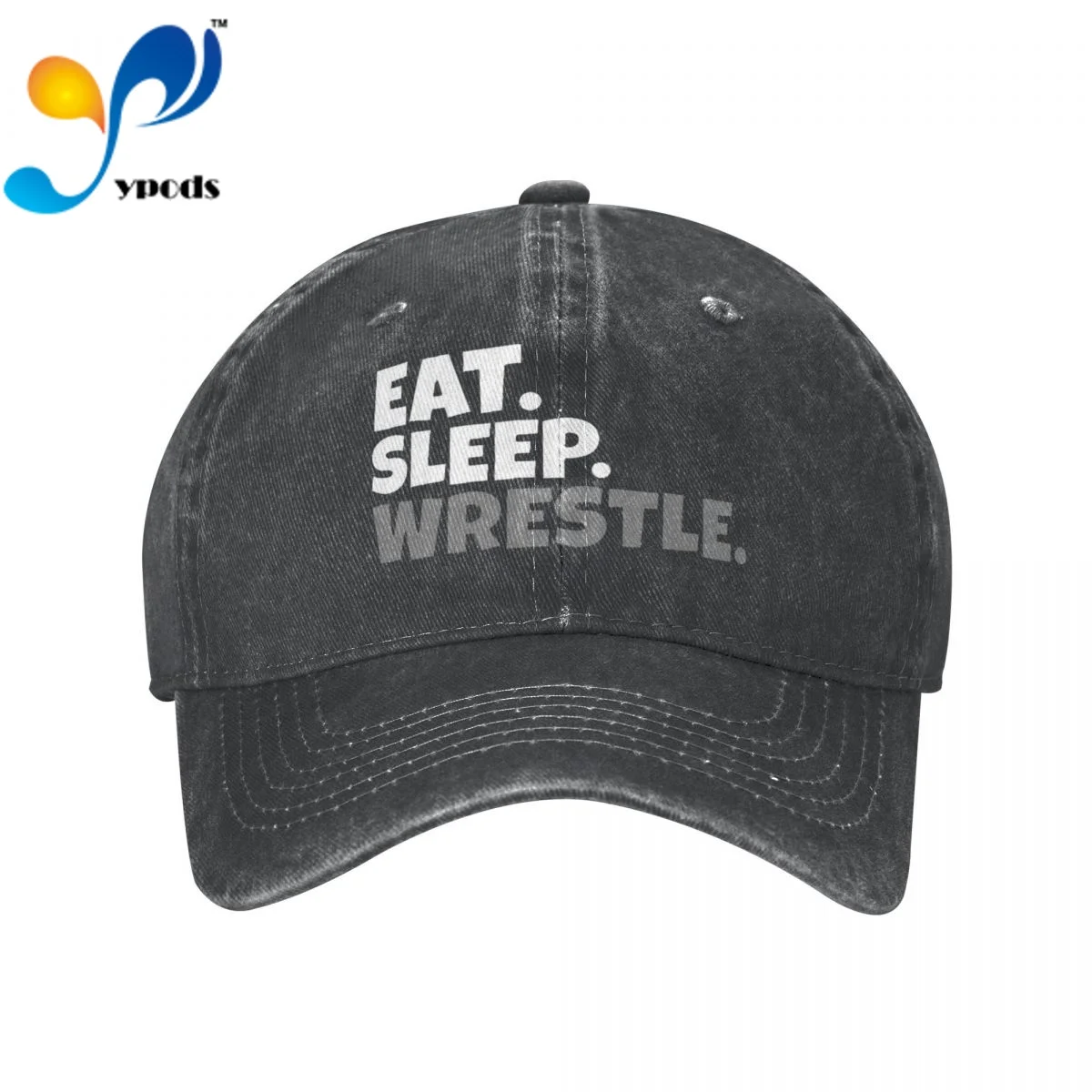 

Eat Sleep Wrestle Denim Baseball cap Snapback Hats Autumn Summer Hat for Men Women Caps Casquette hats