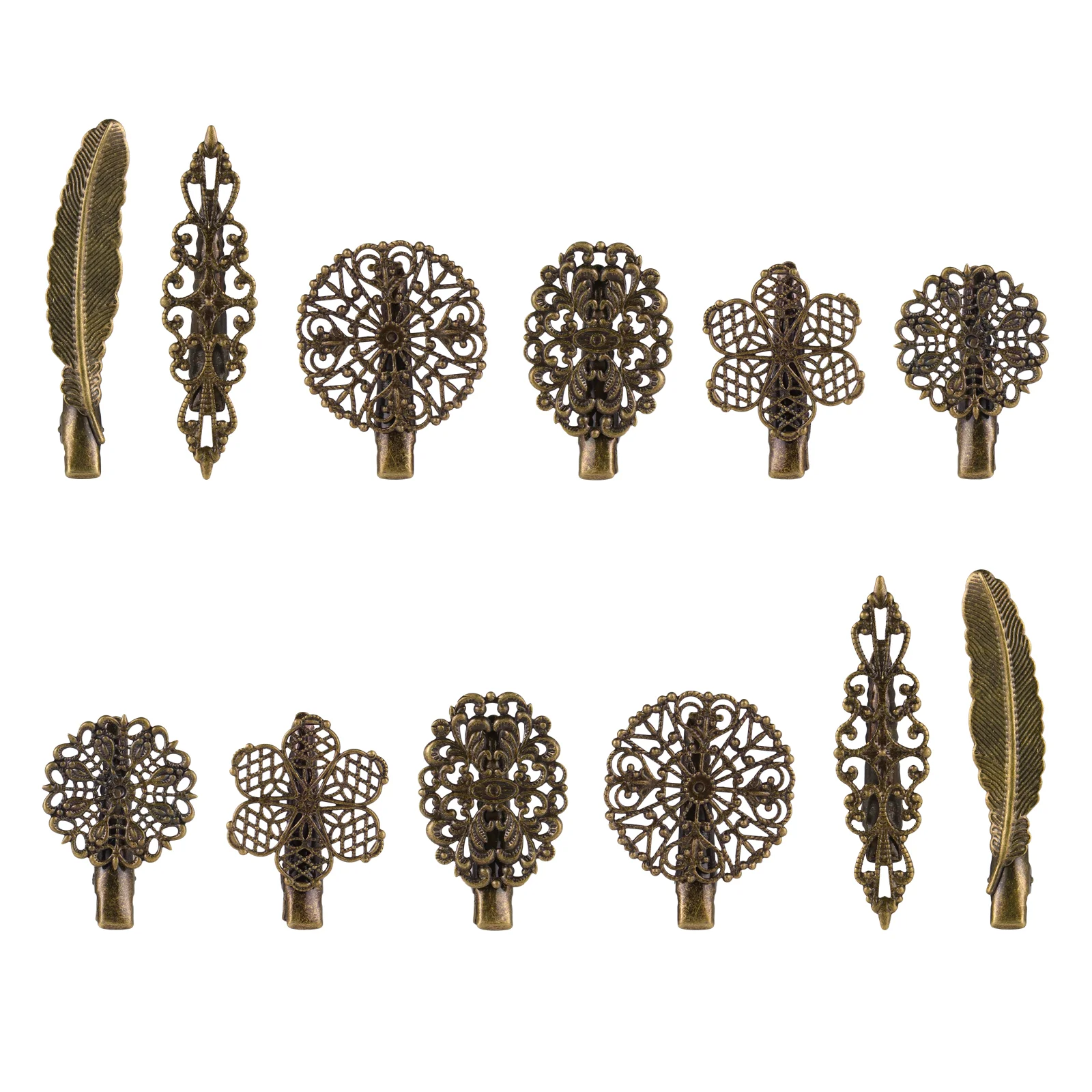

12Pcs Hair Clips Fashion Vintage Hair Clamps for Toddlers