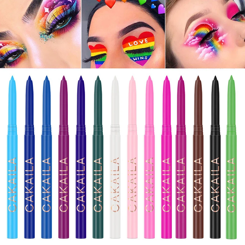 

HEALLOR Fluorescent Color Liquid Eyeliner Gel No Smudge Eyeliner Pen Ultra-fine Waterpoof Sweat-proof Beauty Eye Makeup Cosmetic