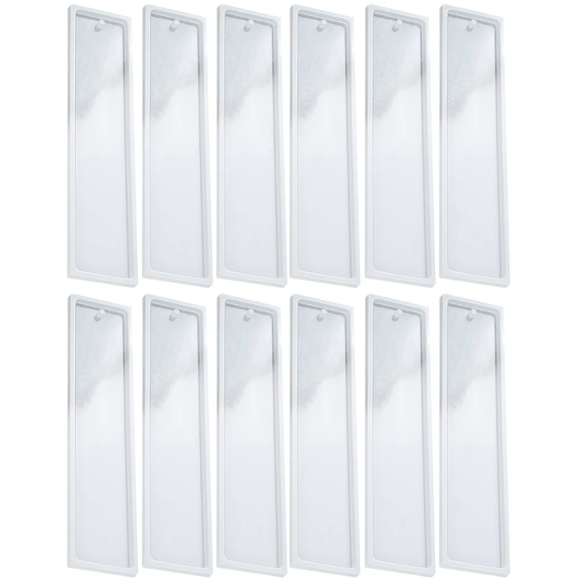 

12 Pcs Bookmark Mold Jewelry Making Tools DIY Handmade Crafts Silicone Soap Molds Casting Mould Silica Gel Kit