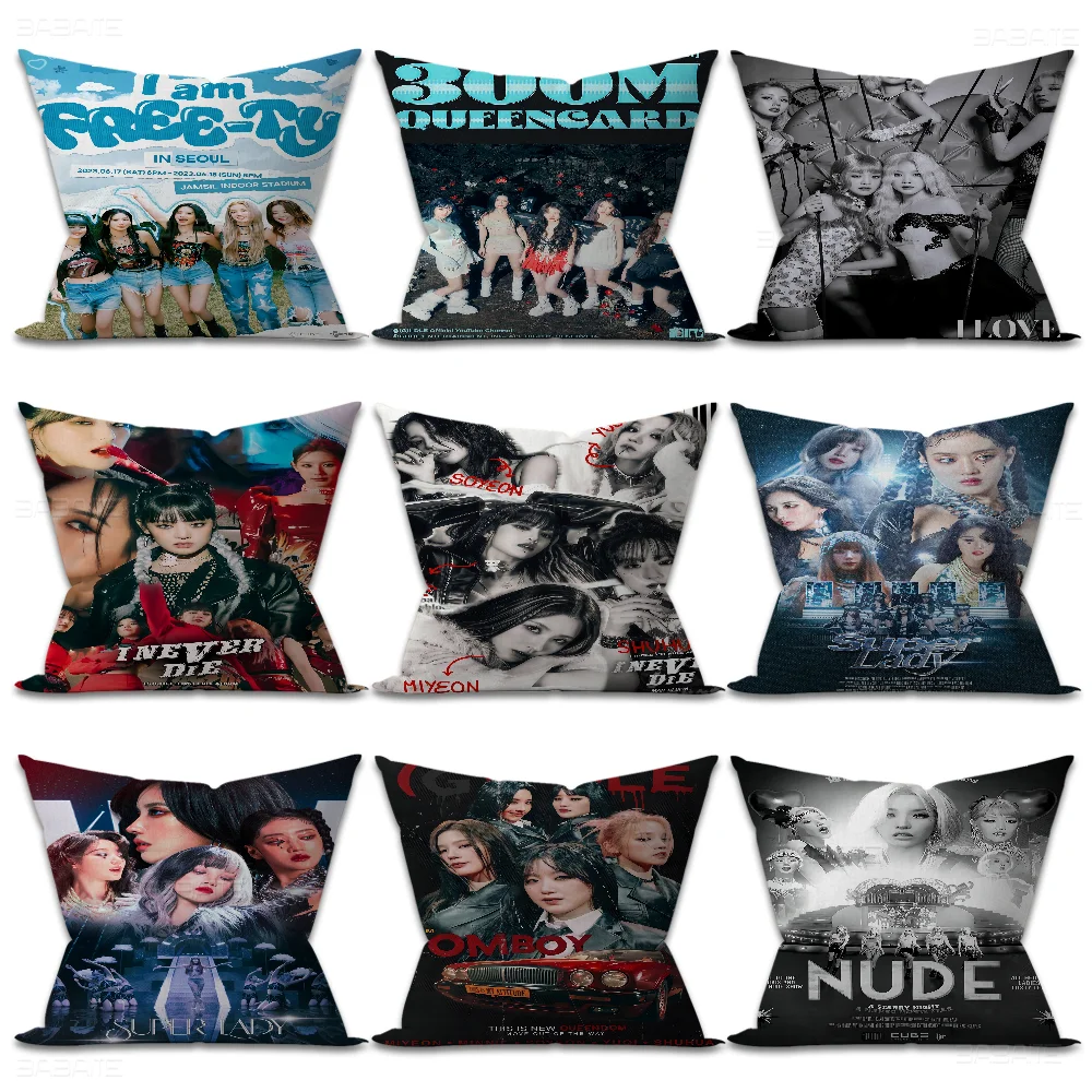 Kpop (G)I-DLE Stitch Lucky Dragon наволочка для дивана украшение дома и комнаты детский подарок