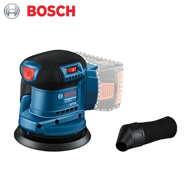 BOSCH GEX 185-LI Аккумуляторная шлифовальная машина для произвольной орбиты 18 В Бесщеточная полировальная машина 125 мм Орбитальная шлифовальная машина Bosch GEX185-LI Электроинструмент
