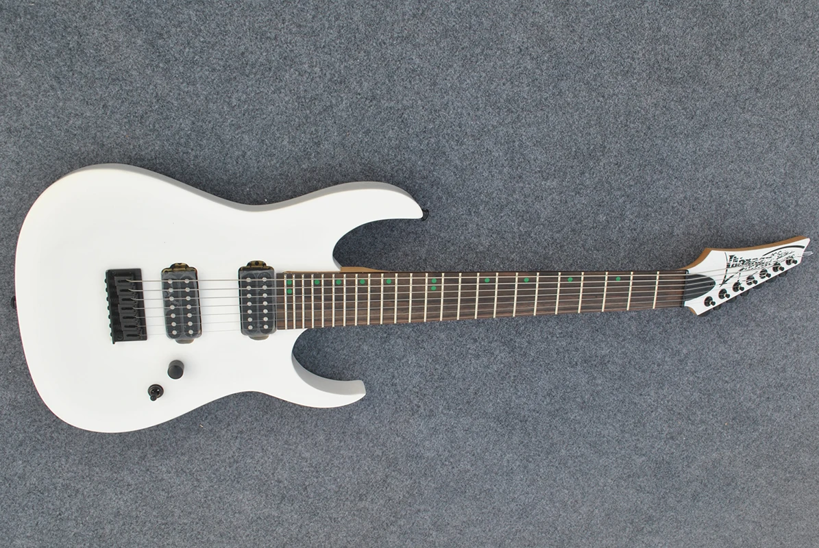 

High quality WH electric guitar OEM, fingerboard inlaid green fisheye, ST bridge, customizable