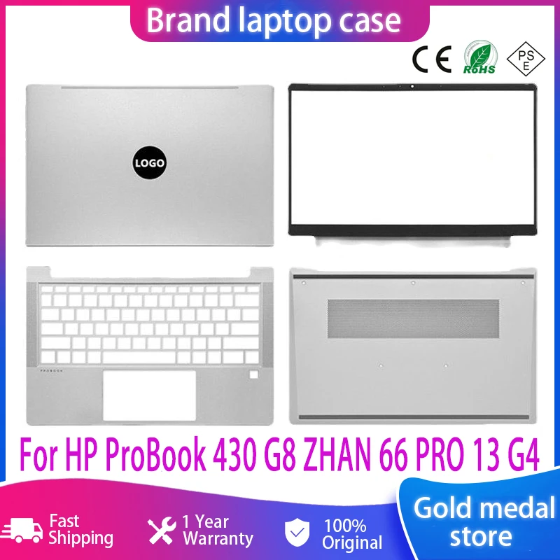 

New For HP ProBook 430 G8 ZHAN 66 PRO 13 G4 52X8PLCTP00 Top Case Laptop LCD Back Cover Front Bezel Palmrest Bottom Case Silver