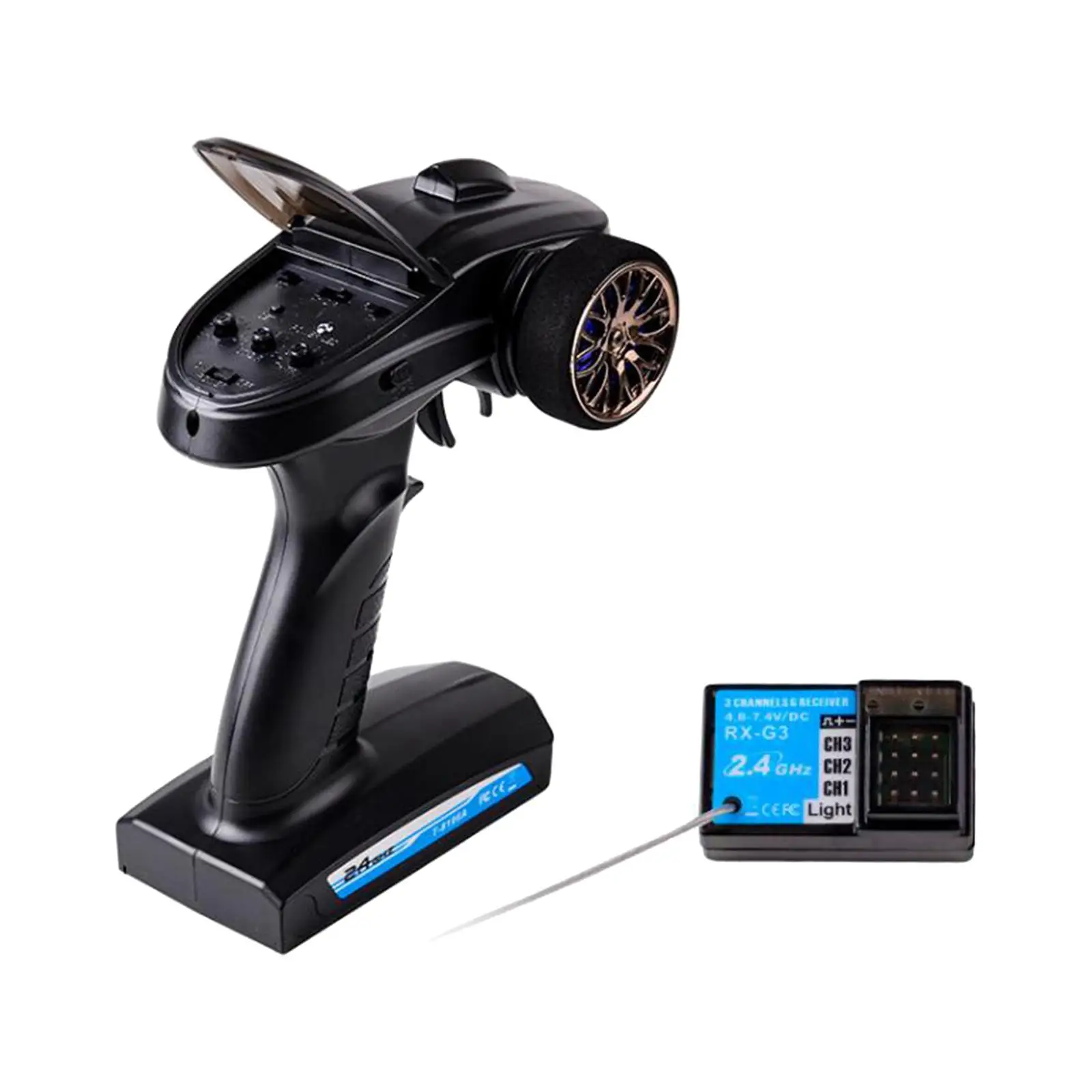 

RC Transmitter and Receiver Kit Remote Control Distance 150M Spare Parts 3CH