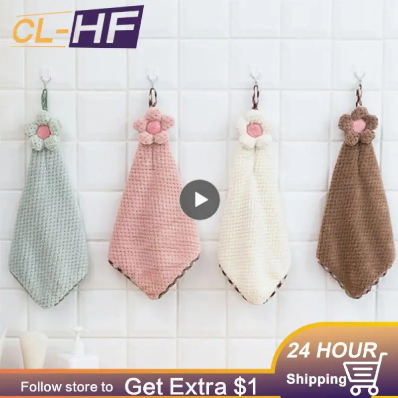 Coral Fleece Pineapple Hanging Towel Towel Cartoon Creative