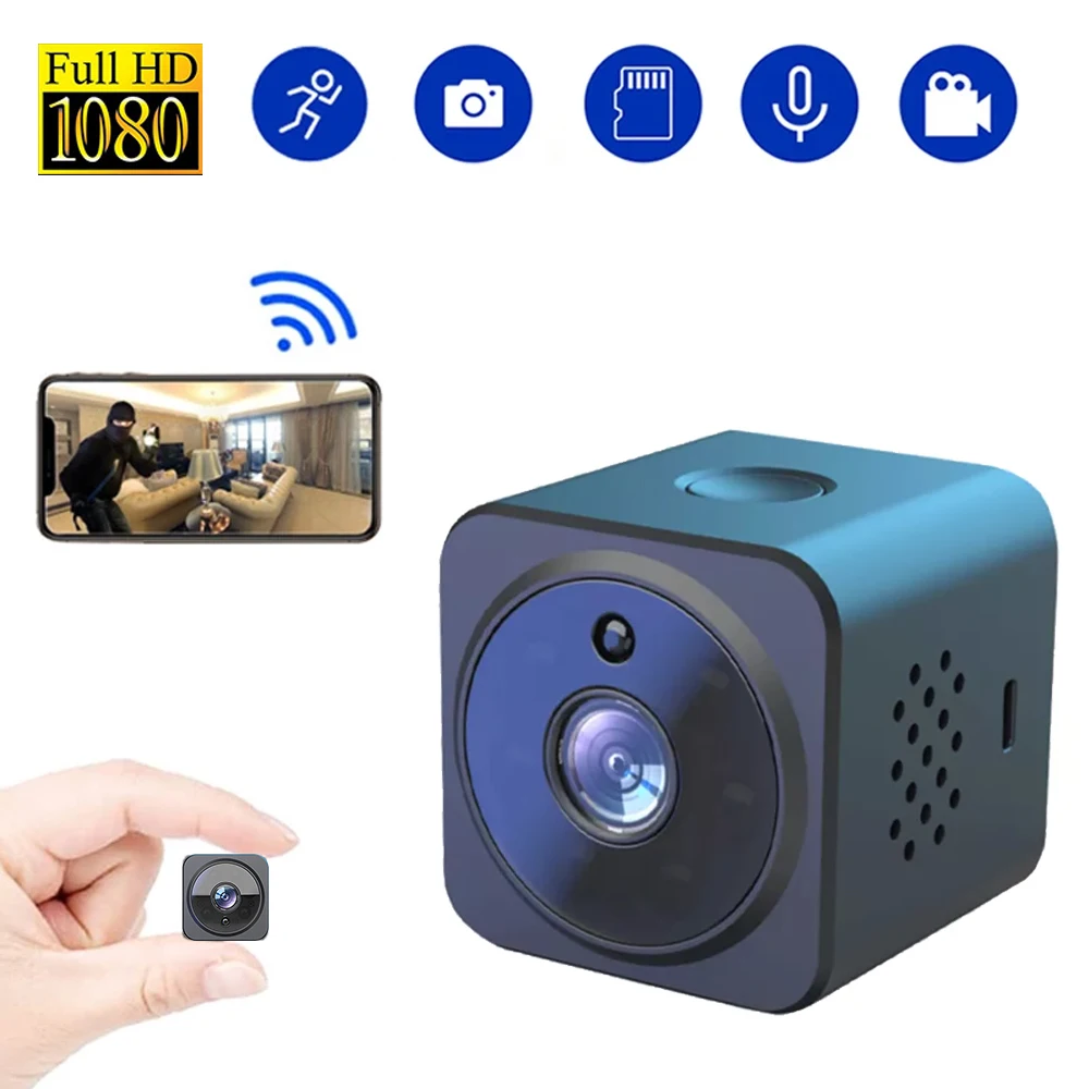 

WIFI Mini Camera HD 1080P Night Vision Camcorder 120° Lens Motion Detection Camera DV Video Home Security Wireless Camera