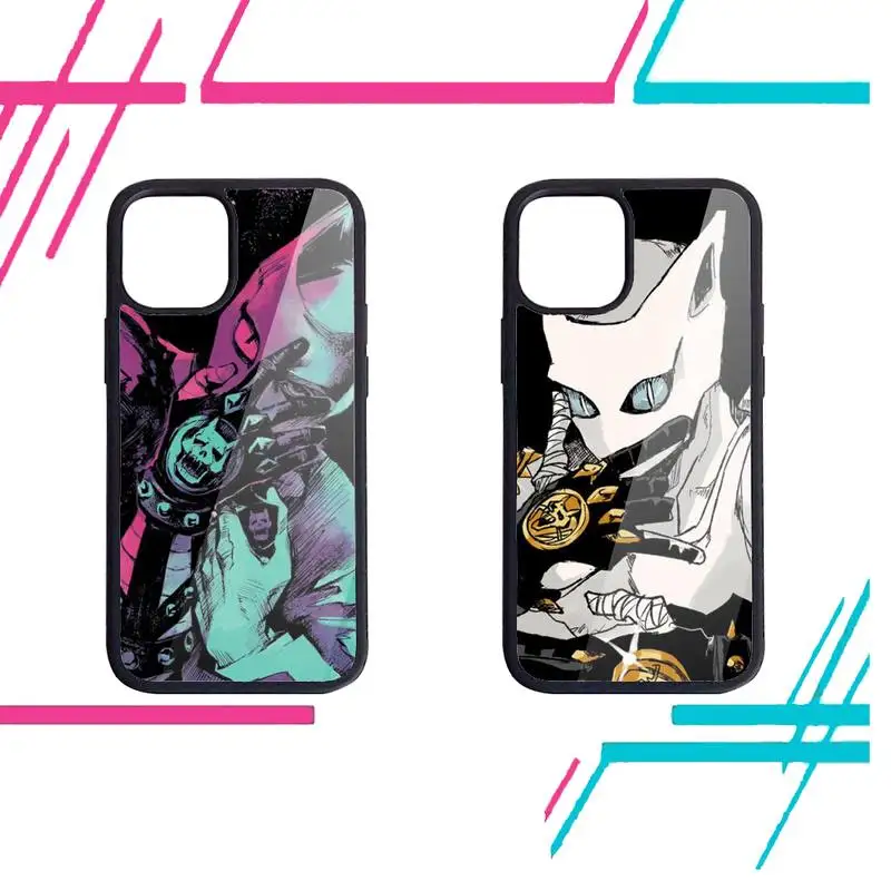 

Killer Queen Yoshikage Kira Jojo anime Phone Case PC for iPhone 11 12 13 pro XS MAX 8 7 6 6S Plus X XR Luxury shell funda