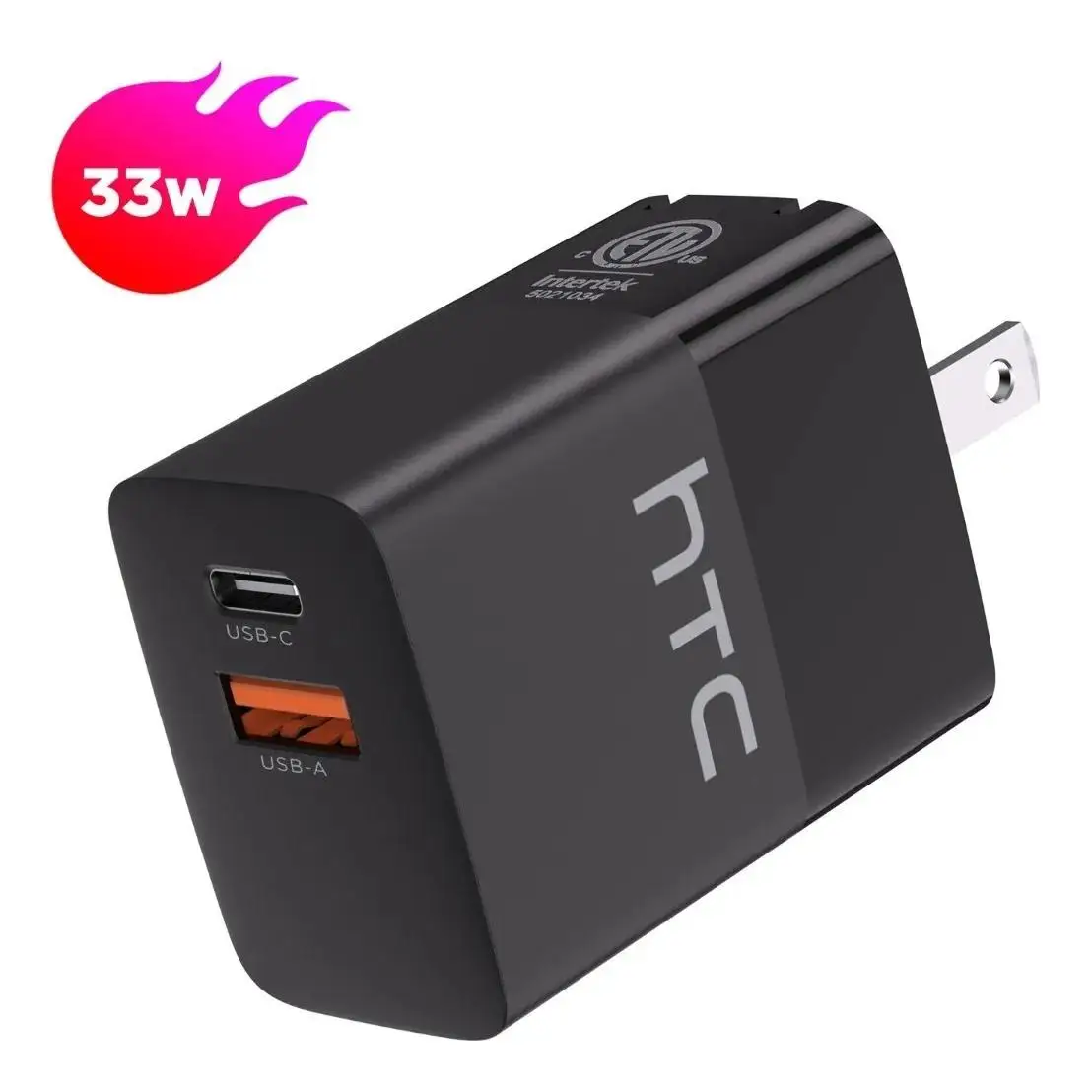 

Сетевое зарядное устройство с USB-портом и поддержкой быстрой зарядки, 33 Вт