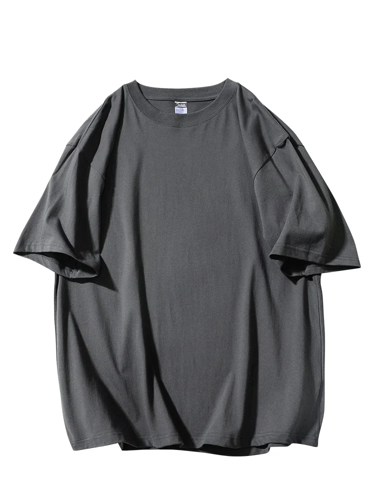 Summer American High Street 240G Heavy Weight Short sleeve T-shirt Men and Women Ins Fashion Brand Pure Cotton Small Neckline...