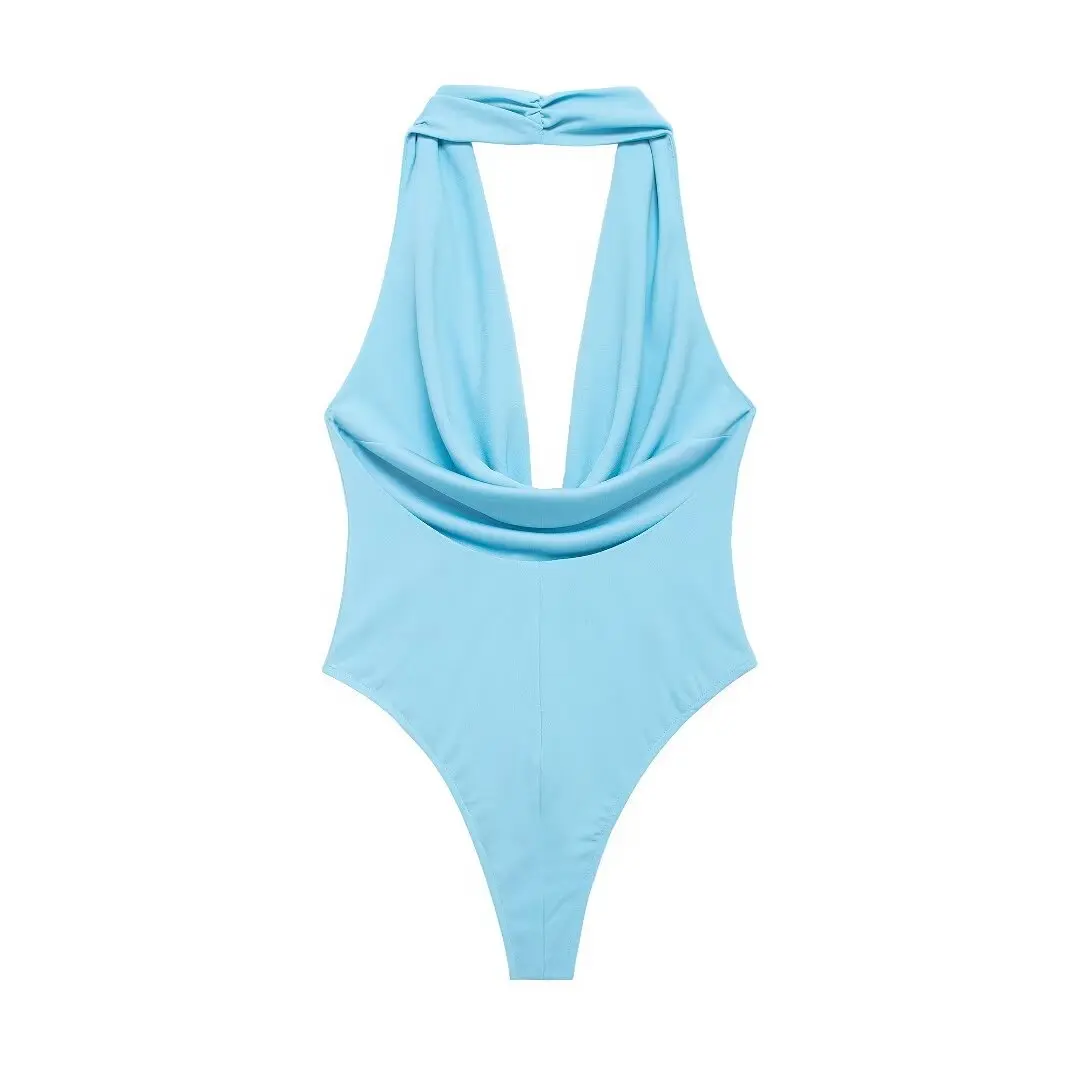 Элегантный женский костюм с подтяжками летние однотонные трико без рукавов