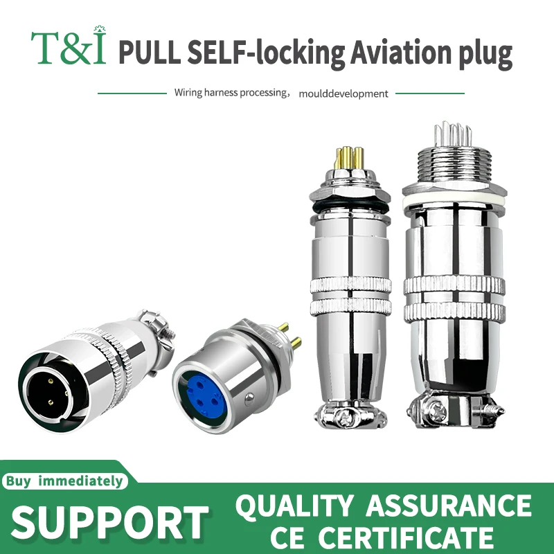 

5/10Sets XS8 XS10 XS12-2/3/4/5/6/7Pin Aviation Plug Socket Butt Joint Waterproof Connector