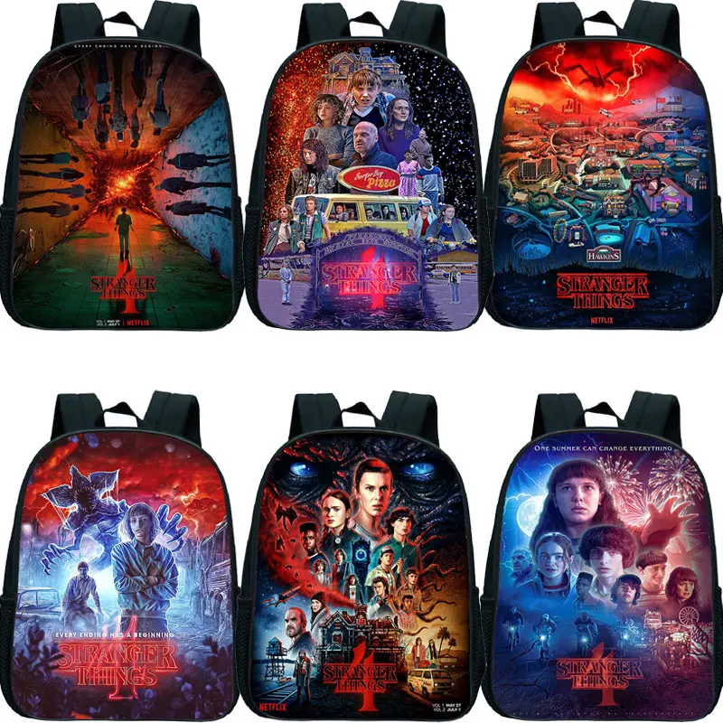 

New! Stranger Things Season 4 Backpacks Kids Kindergarten Bags Rucksack Toddler Preschool Bookbag Boys Girls Schoolbags Mochila