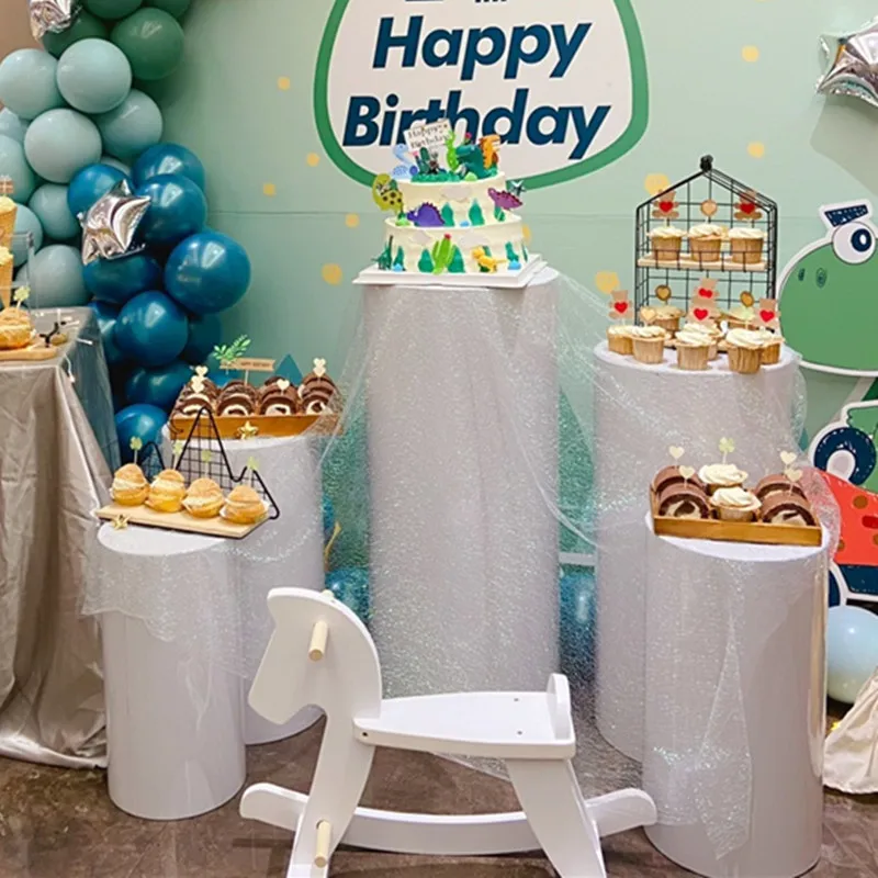 

2022 Hot New White Round Cake Stand Wrought Iron Dessert Table Welcome Birthday Party Wedding Decoration Base
