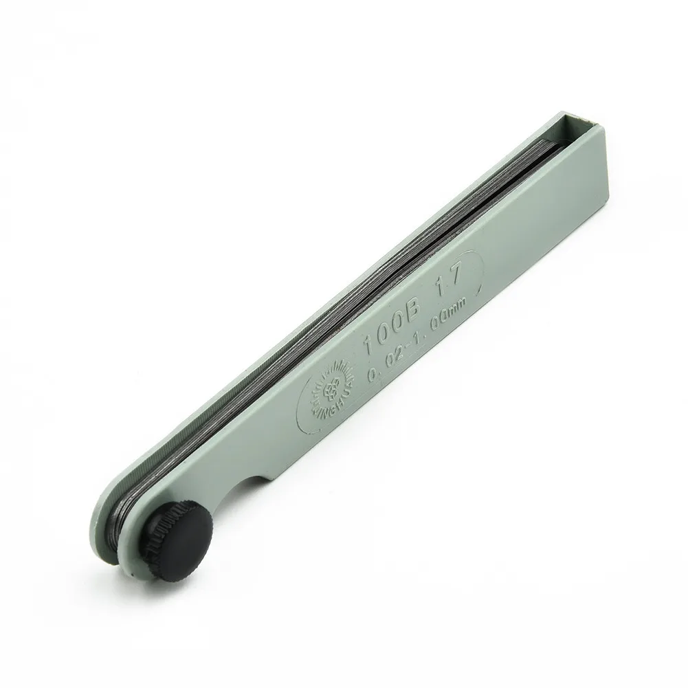 

17 Blade Measurement Range: 0.05-1.00mm 1Pcs Feeler Gauge Motorcycle Spark Plug Gap Tool Valve Silver Measuring