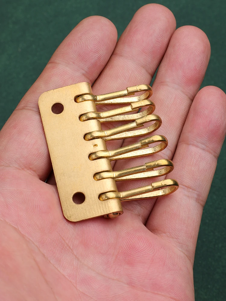 Ряд ключей из чистой меди кожаный чехол для сделай сам аксессуары пряжка Zhu Dan