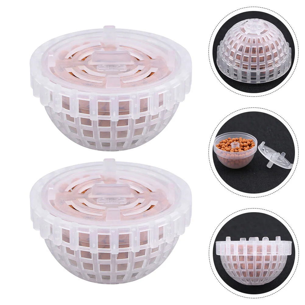 

2 Pcs Plastic Fish Bowl Aquarium Aquatic Breeding Balls Moss Tank Accessories Ceramsite Shrimp Houses