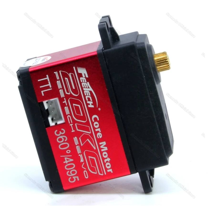 Фото Сервопривод Feetech HLS3620-C002 7.4V 20кг TTL с металлическим корпусом и железным сердечником, с контролем силы, одновальный, для привода шарниров роботизированных рук №4