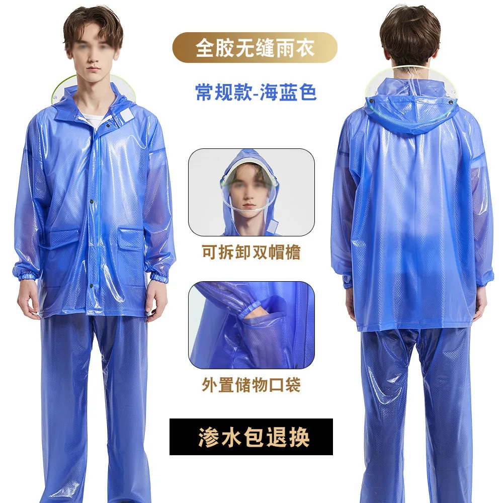 Men's Raincoat Suit Transparent 