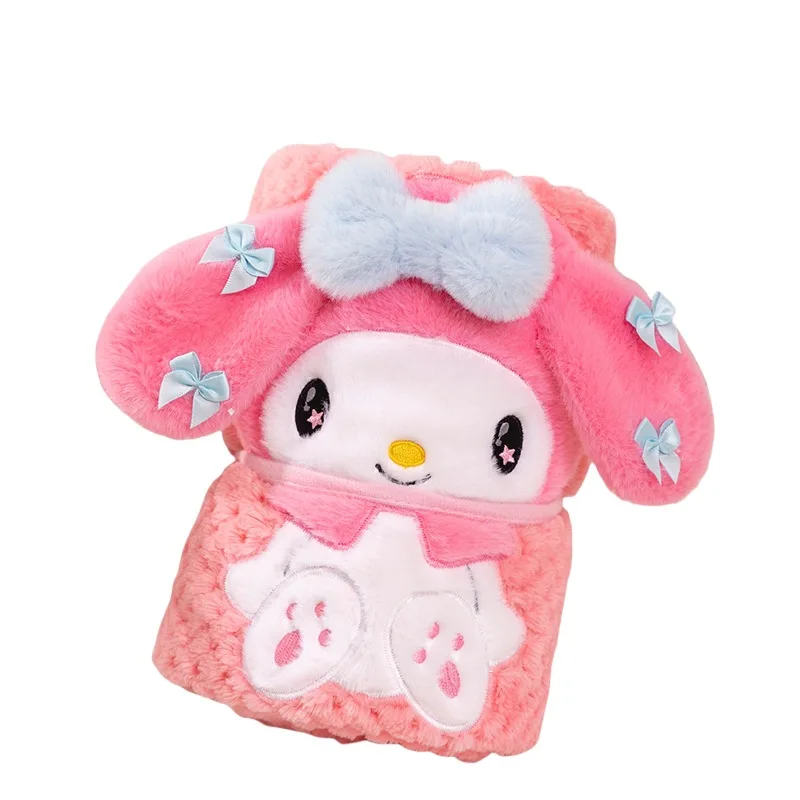 Двустороннее фланелевое одеяло Sanrio Hello Kitty Kuromi Cinnamoroll Pachacco для дивана