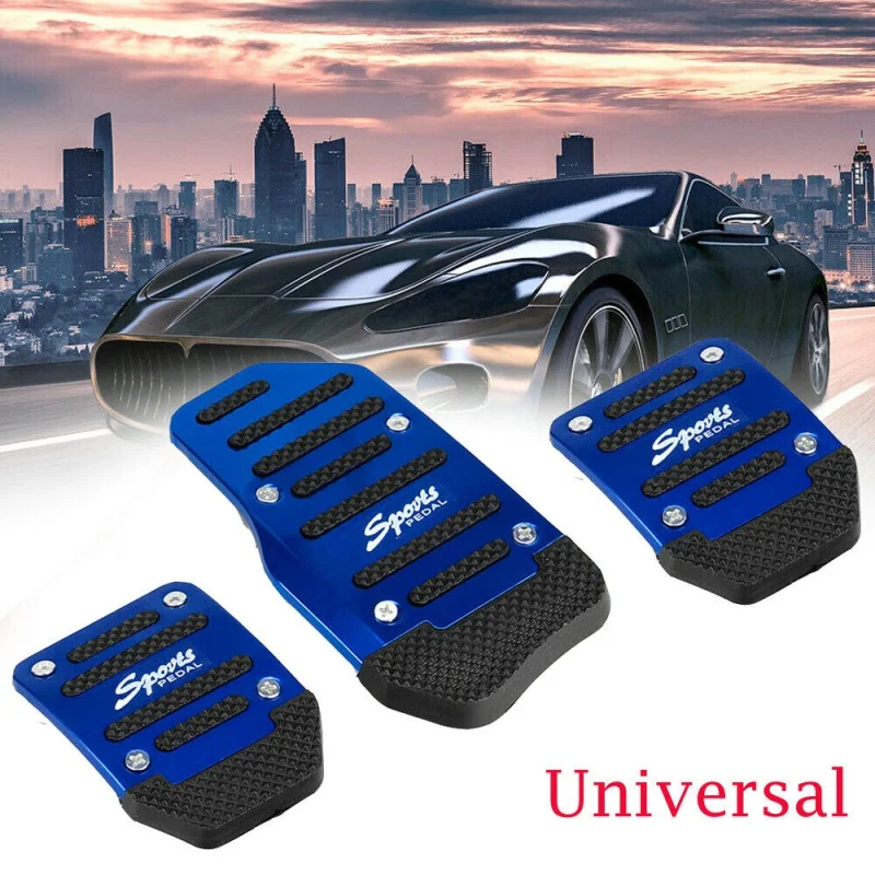 

3Pcs Universal Blue Non-slip Car Pedal Pad Cover Interior Decor Car Accessories