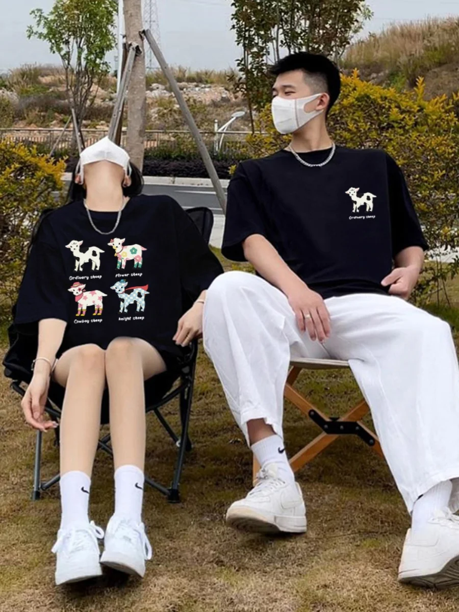 Женская футболка с коротким рукавом мультяшным принтом