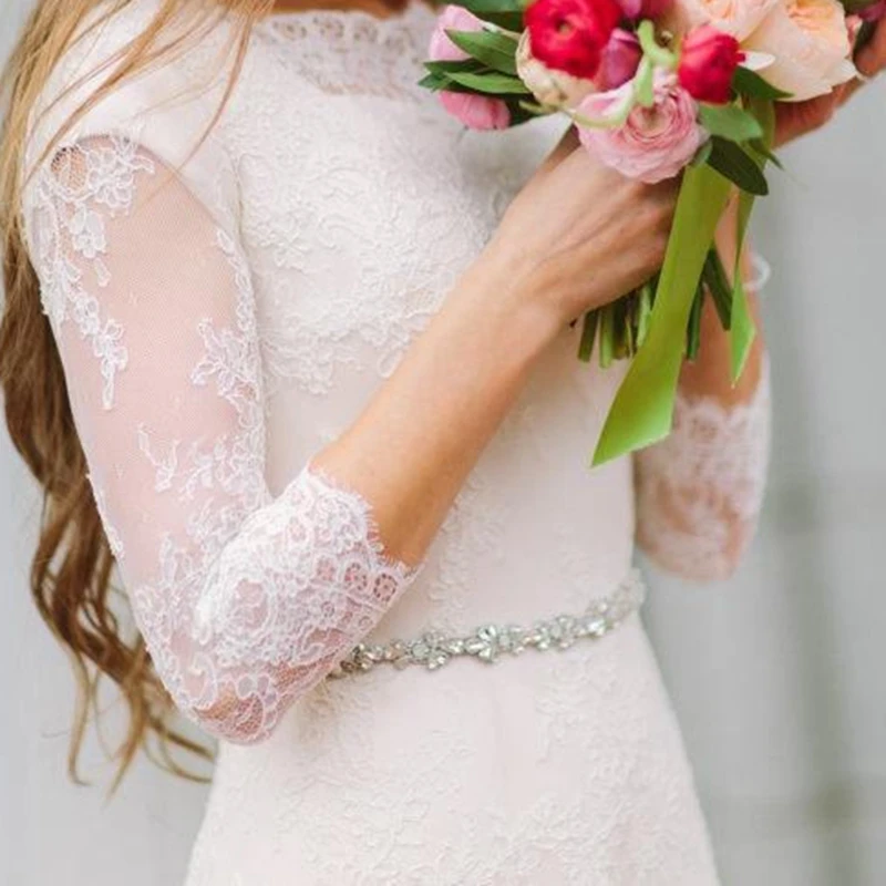 JLZXSY Модный цветочный стиль кристалл свадебный пояс Стразы Свадебная вечеринка