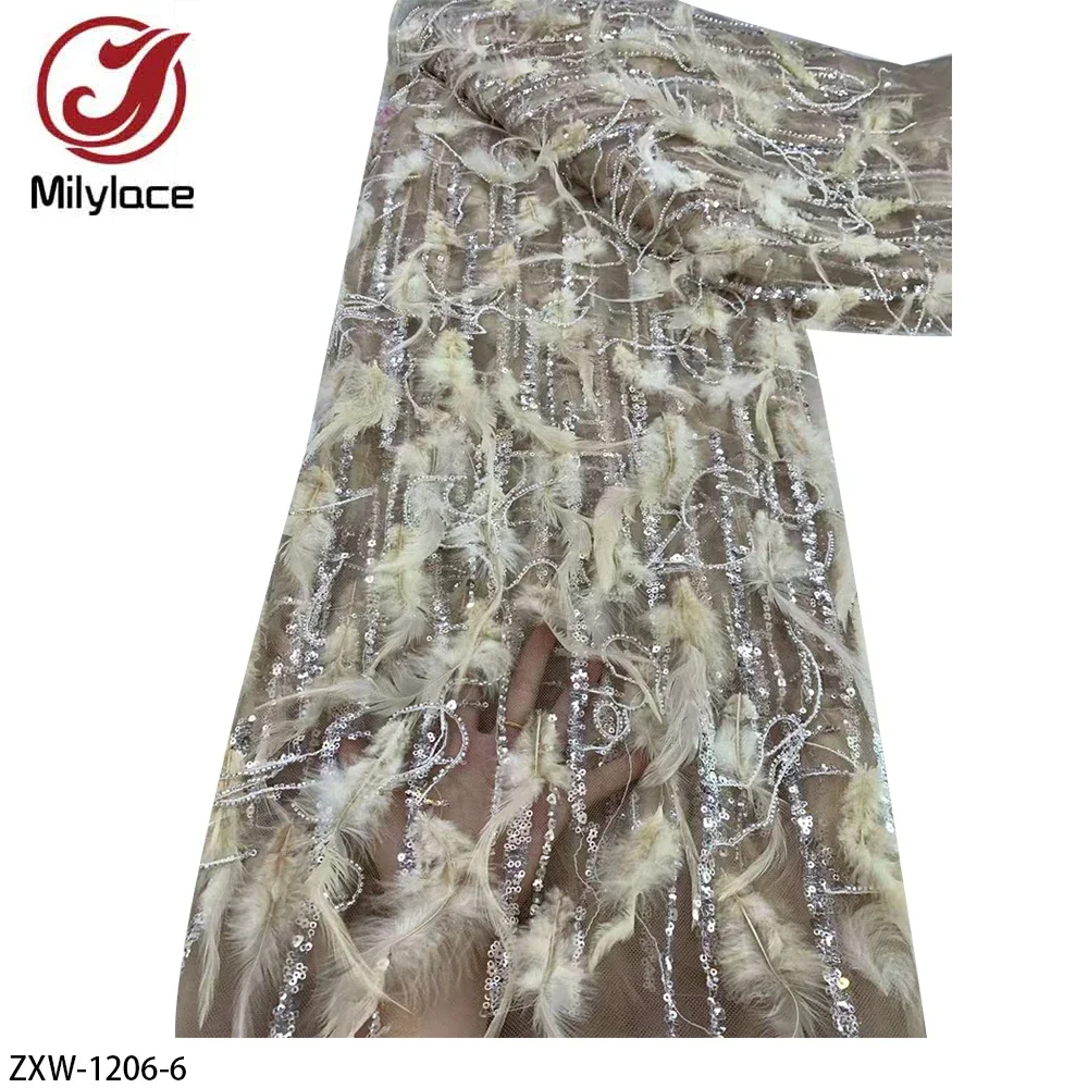 Высококачественная африканская кружевная ткань с блестками французская