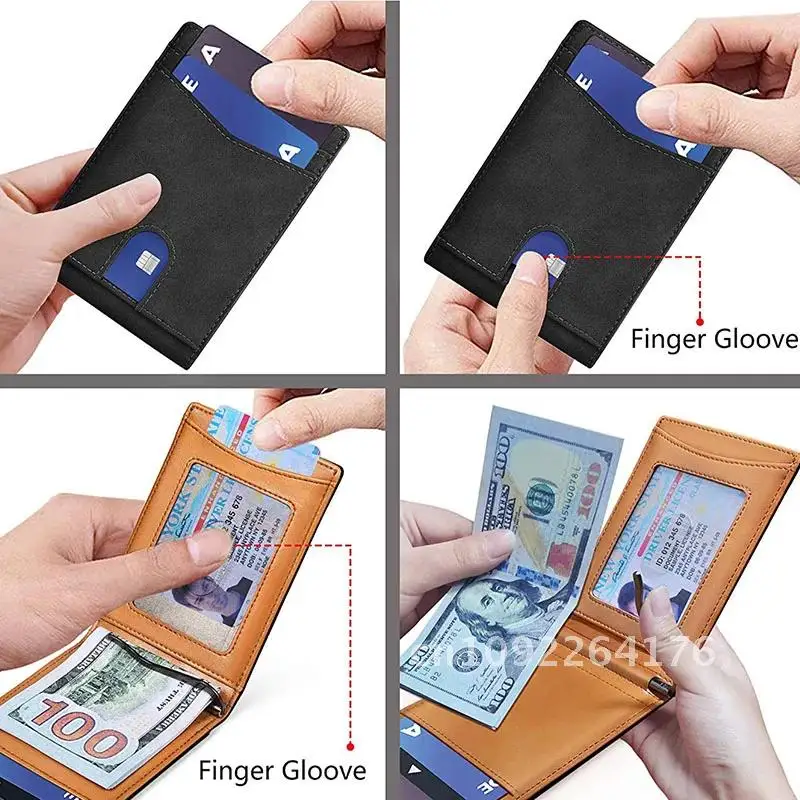Gebwolf Rfid держатель для карт мужские кошельки из углеродного волокна тонкие деньги