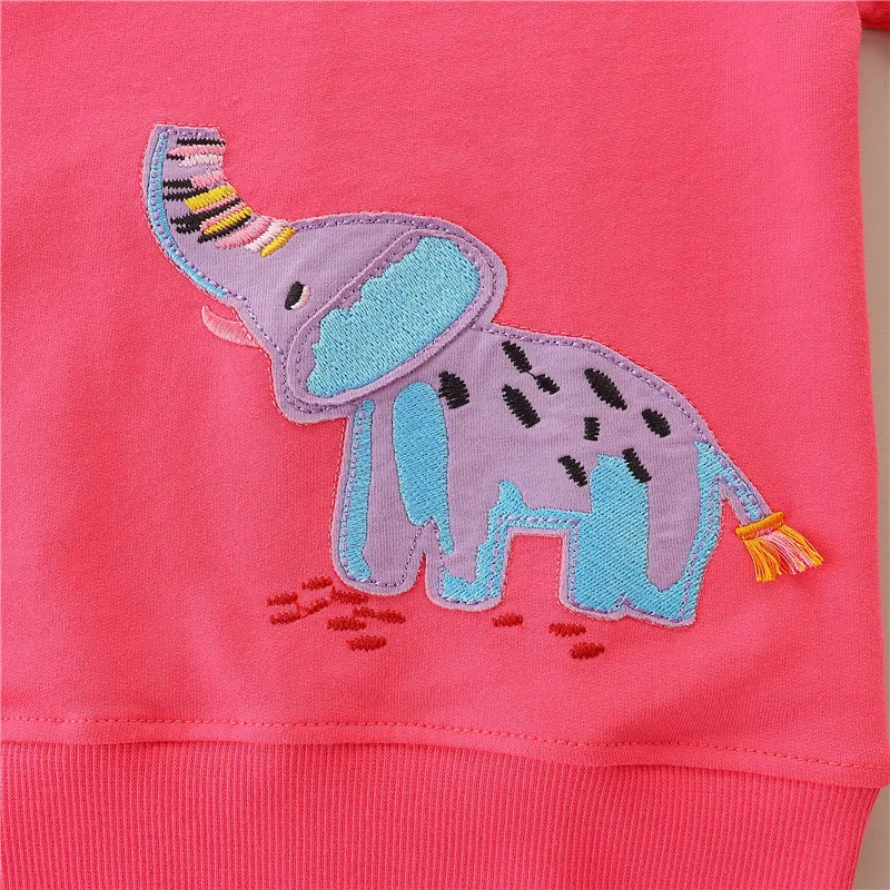 Jumping Meters New Arrival Dinosaurs Print Girls Sweatshirts Fashion Kids Girls Costume Long Sleeve Autumn Baby Shirts Tops images - 6