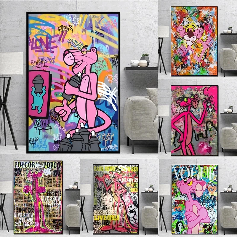 Набор для вышивания крестиком "Розовая Пантера" с бриллиантовой мозаикой Диснея для украшения дома в гостиной или спальне.