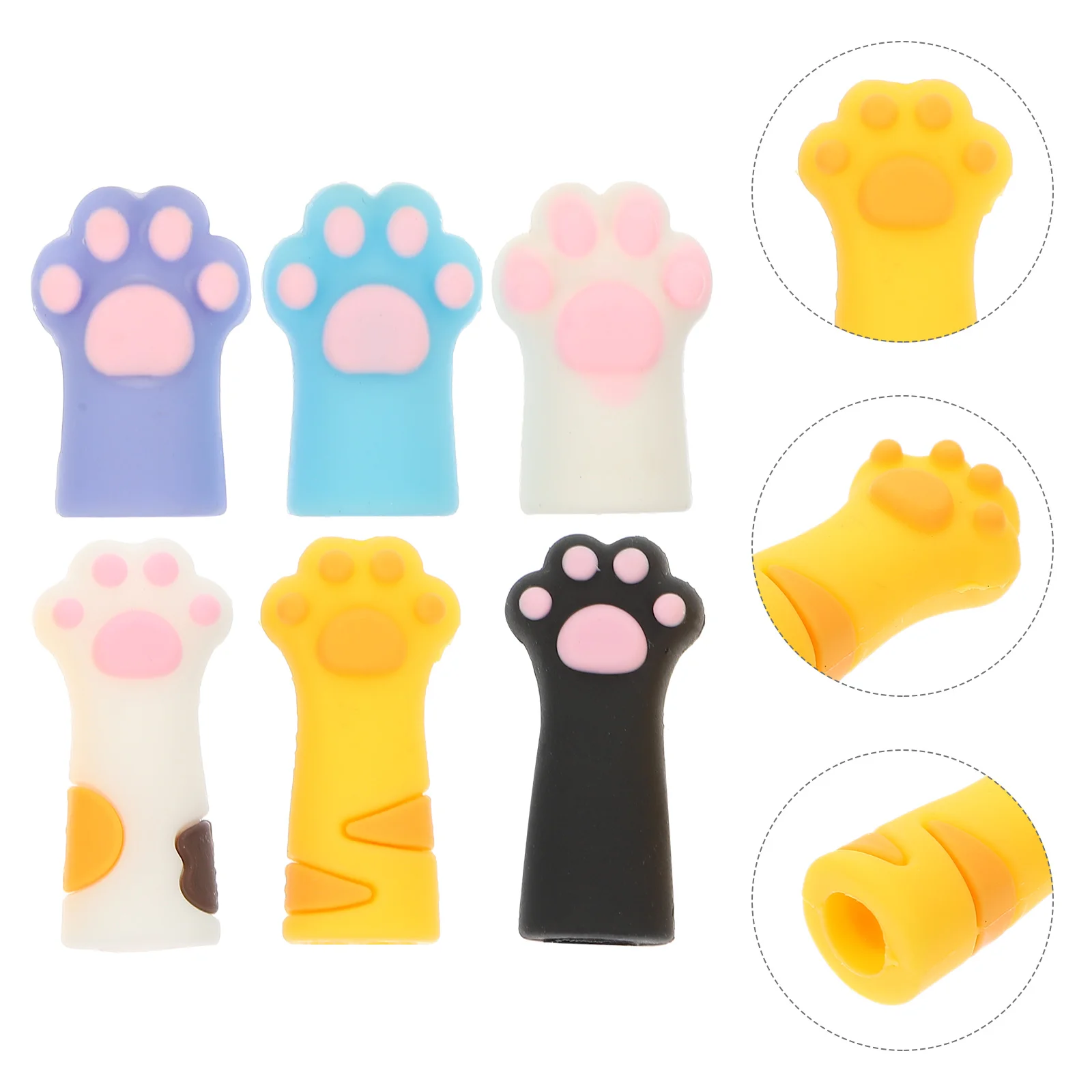 

Toppers Eraser Erasers Siliconecap Covers Caps Cat Supplies Animal Protector Pen Cartoon School Claw Tip Extenders Cute Lids