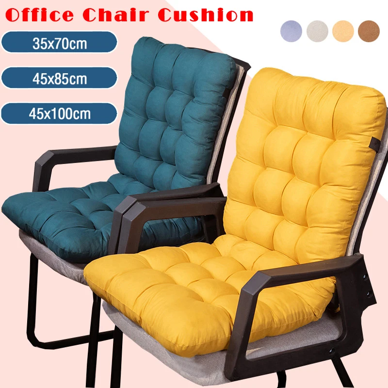 Thicken Office Soft Long Chair Padded Cushion Non-Slip Recliner Back Seat Sofa Garden Patio Bay Backrest Mat Outdoor Home Decor
