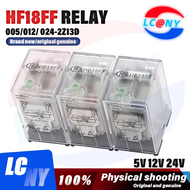 1 шт./лот HF18FF 005 012 024 2Z13D два набора преобразования 8-контактный разъем в 7A250VAC реле