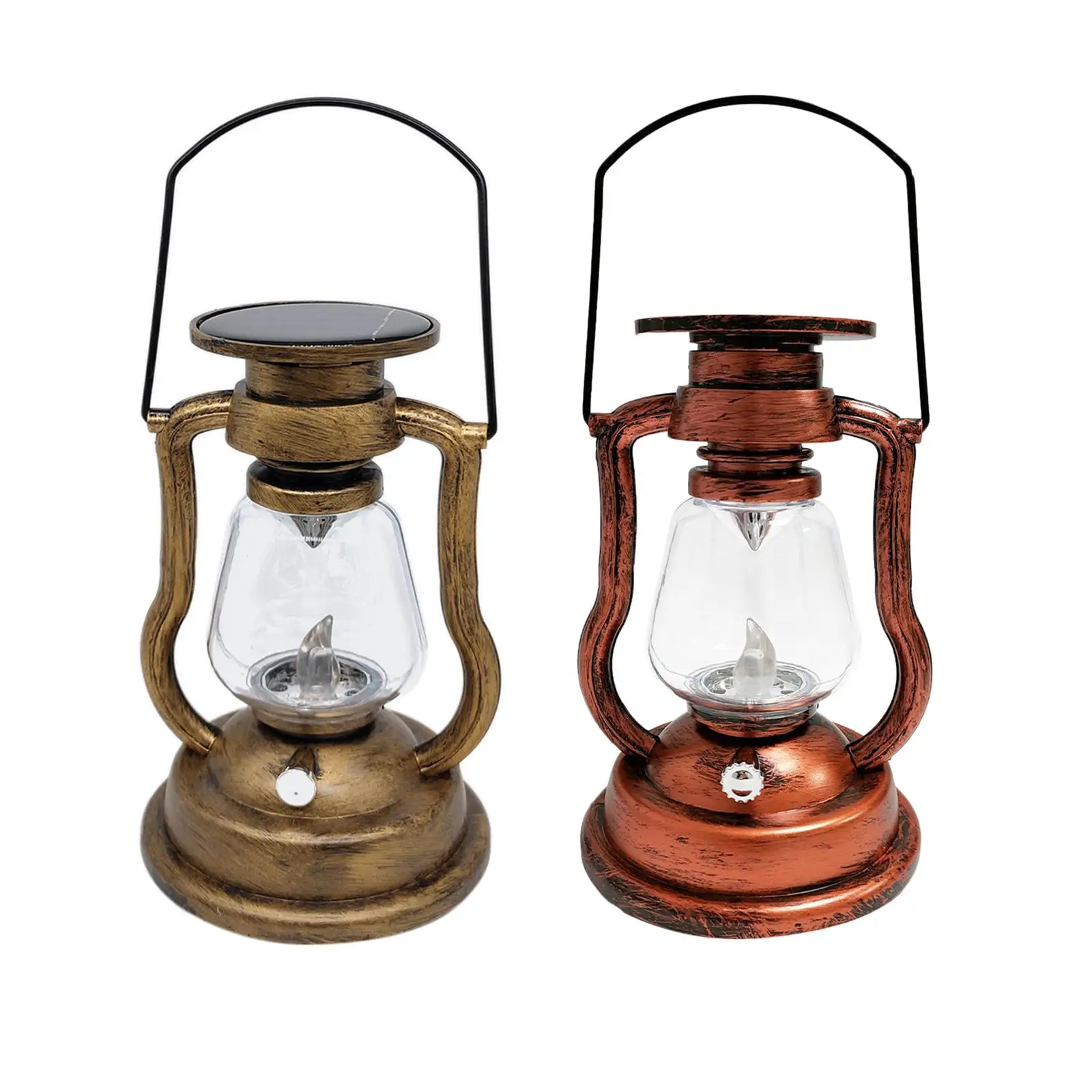 

LED Camping Lanterns Solar Powered Lighting Fishing Handheld or Hanging Retro Style Tent Light Camping Lamp for Fence Path Decor