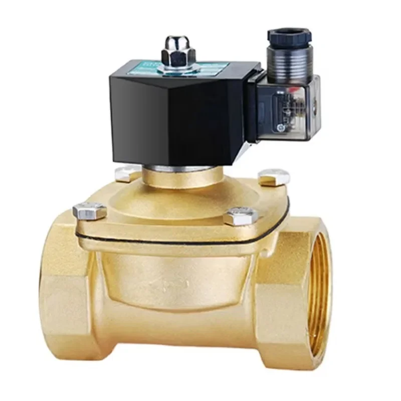 Двунаправленный латунный NC 2-дюймовый водяной электромагнитный клапан 12 в 50 мм 220