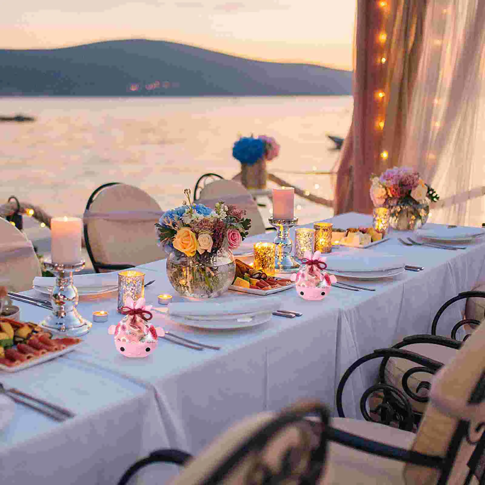 Коробка конфет парчовая сумка золотая рыбка кошелек на шнурке подарочные пакеты