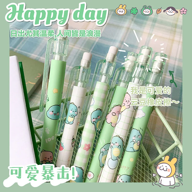 

Kawaii Mechanical Pencil Cartoon Automatic Pencils lápices 0.5MM with Eraser School Supplies for Kids Student Stationery