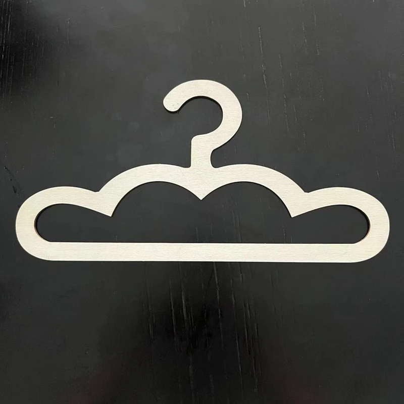 10PCS INS Nordic Wooden Bear Cloud Clothes Hanger Wall Hanging Coats Rack Baby Cloth