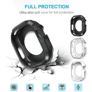 For Ultra 49mm Rugged All Around Shockproof Bumper Protective Lightweight Shock And Absorbent Tpu Cover R5v0